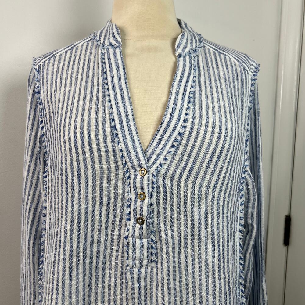 Sundance NWT Women's Trouvaille Tunic Boho Top Striped Coastal Coverup Size XL - Picture 6 of 16